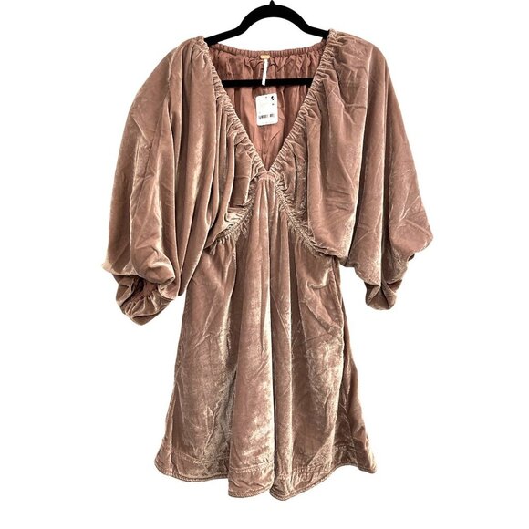 Free People Portia Velvet Mini Dress Size Small NWT MSRP: $128 - Picture 4 of 8